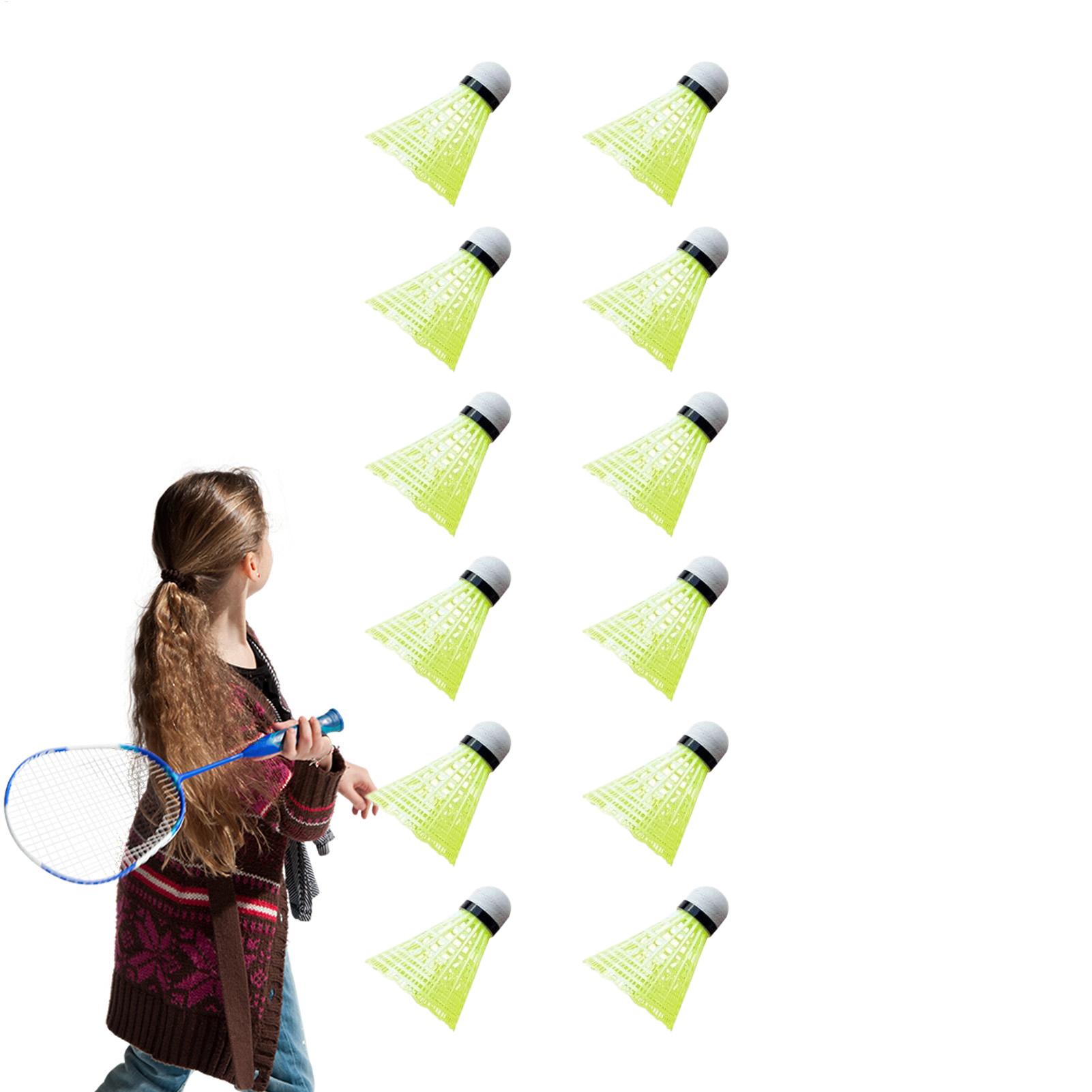 Nylon Shuttlecock 12 - Volantes de bádminton, 12 piezas, resistentes