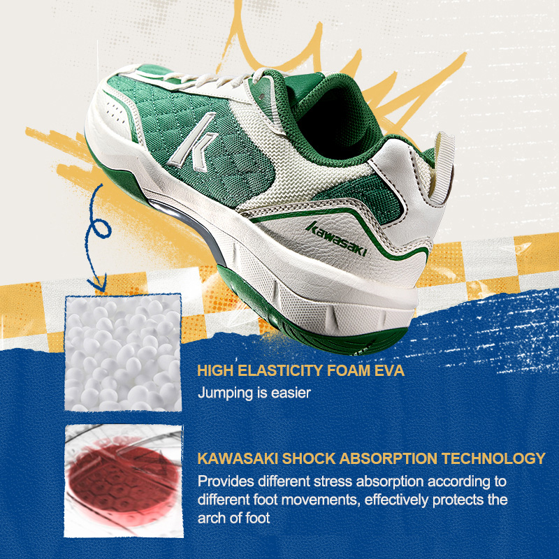 Kawasaki Retro zapatos de bádm - Badminton Vector reseña y precio